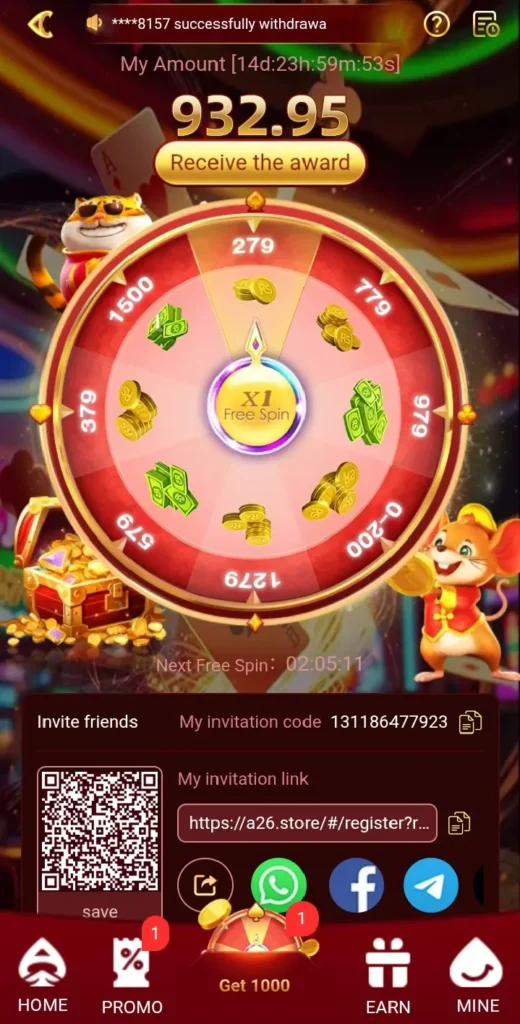 A26 Game draws a lucky spin.