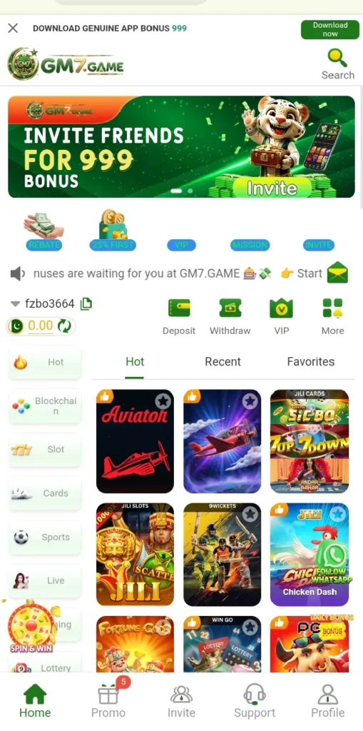 GM7 Game interface screenshot image.