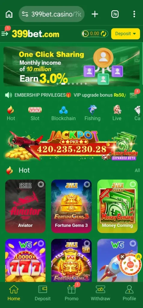 399 Bet Game interface screenshot image.
