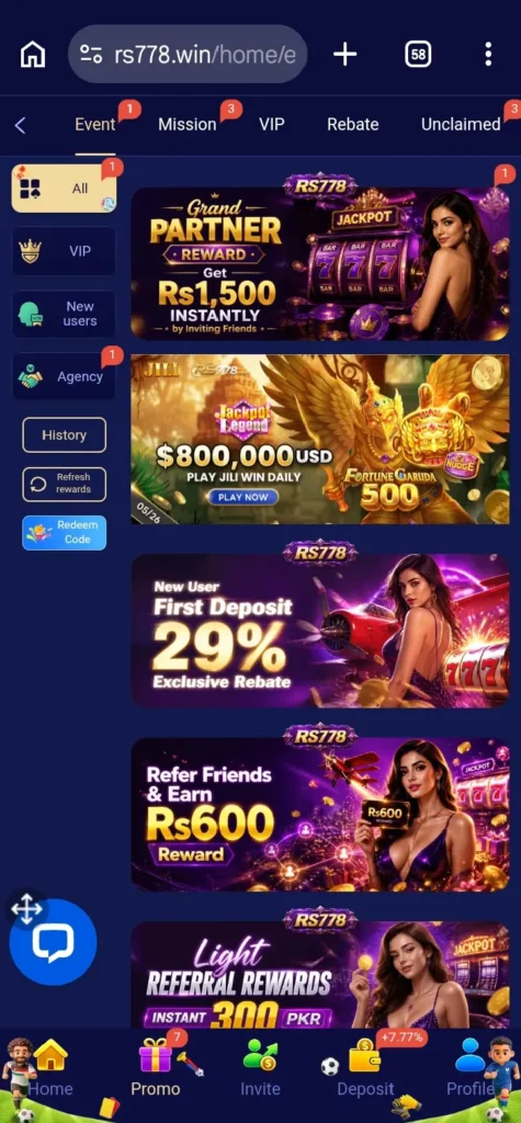 RS778 Game these offers add extra value and make the platform more exciting.